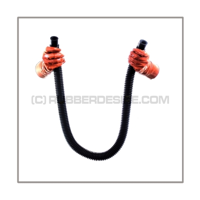 Medical-tube M100-FF highly flexible with length 100 cm = 40 inch and 22 mm mediports female to female